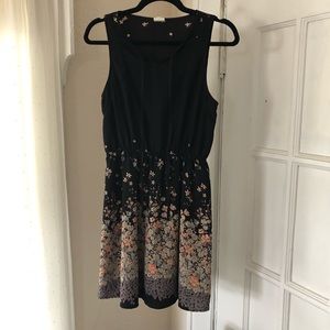 Black dress floral design